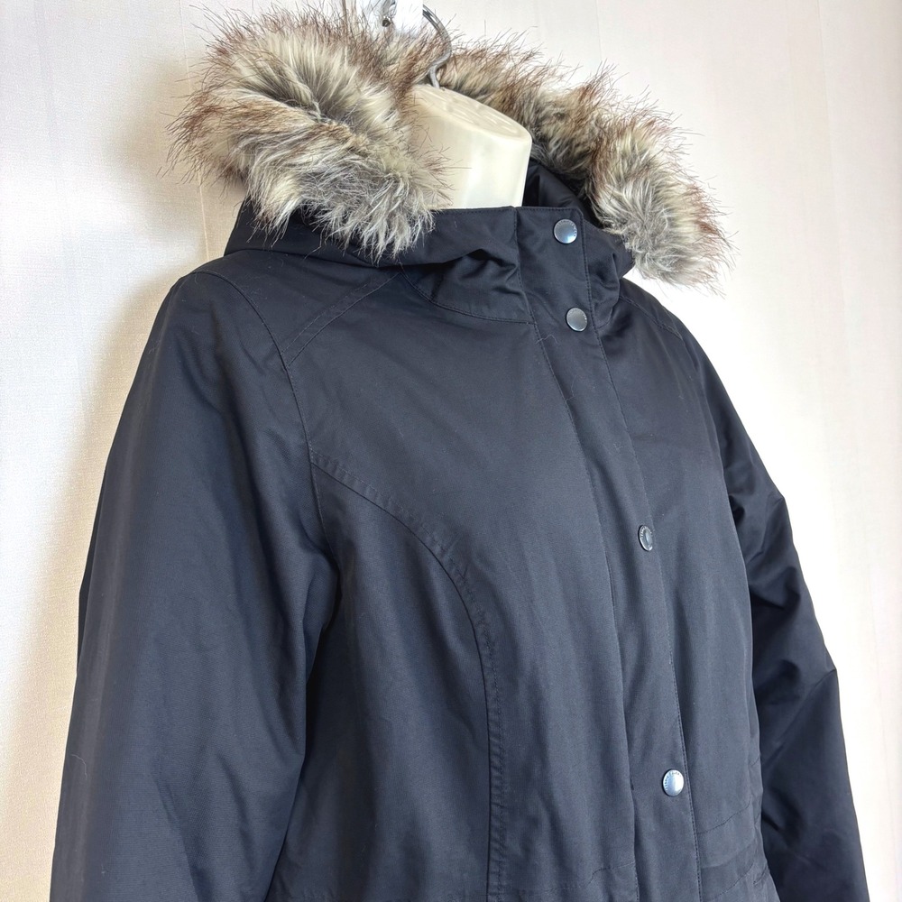 Eddie Bauer Down Filled Hooded Fur Trim Snow Jacket Puffer Quilted Womens Sz M - Picture 3 of 14